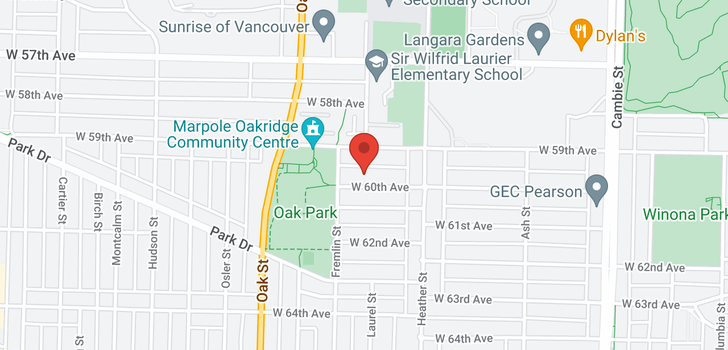 map of 865 W 60TH AVENUE
